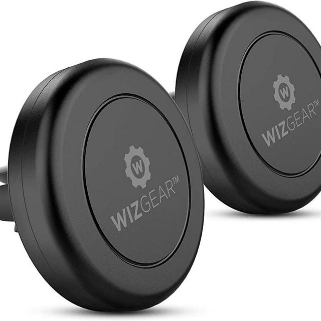 Magnetic Phone Car Mount, WizGear [2 PACK] Universal Air Vent Magnetic Phone Car Mount Phone Holder, for Cell Phones and Mini Tablets with Fast Swift-Snap Technology, With 4 Metal Plates