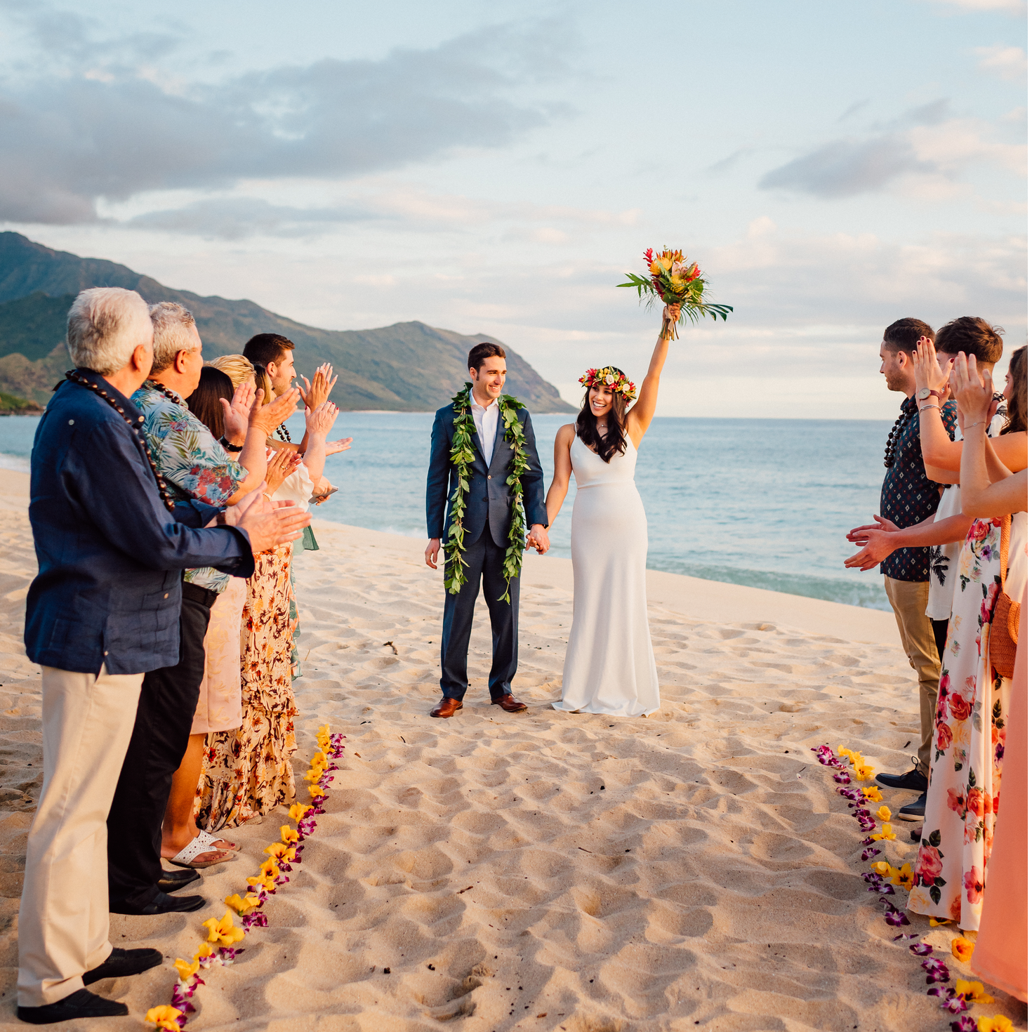 Our wedding day. Keawaula Beach, Oahu, Hawaii