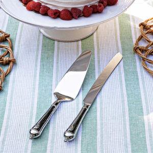 Berry & Thread Cake Knife and Server Set/2pc - Polished