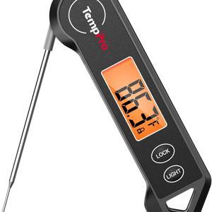 TempPro TP19H Waterproof Digital Meat Thermometer with Ambidextrous Backlit and Motion Sensing Cooking Food Thermometer for BBQ Grill Smoker Oil Fry Candy Thermometer (Previously ThermoPro)