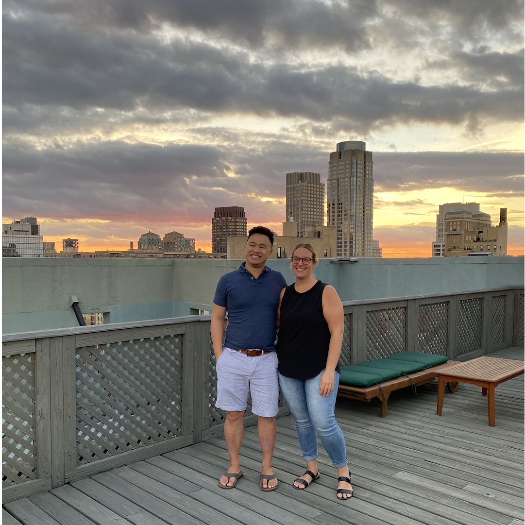 At our apartment rooftop in UWS