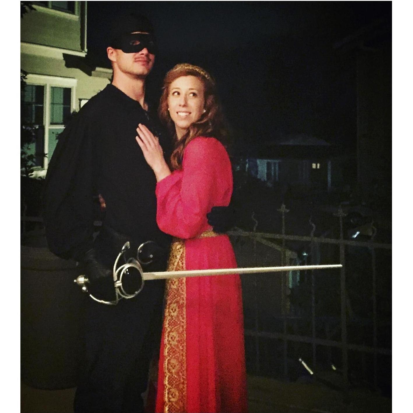 1st Halloween as Wesley and Princess Buttercup from "The Princess Bride".