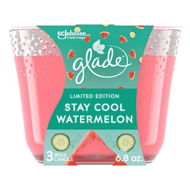 Glade 3 Wick Candle - Stay Cool Watermelon - 6.8oz