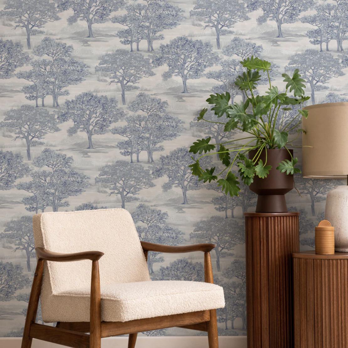 Forest Toile Peel And Stick Wallpaper