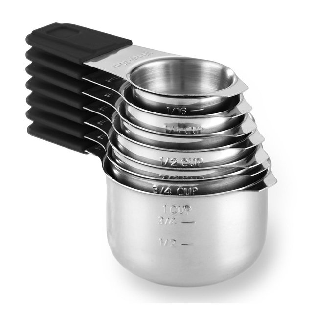 Magnetic Measuring Cups Set, 7Pc Heavy Duty Stainless Steel Nesting Measuring Cup with Easy to Read Engraved Markings for Dry & Liquid Ingredients