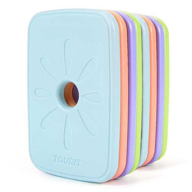 TOURIT Ice Packs for Lunch Bags and Coolers, Reusable Freezer Packs for Lunch Box, Slim and Long Lasting Cool Pack for School, Work, Picnic or Camping
