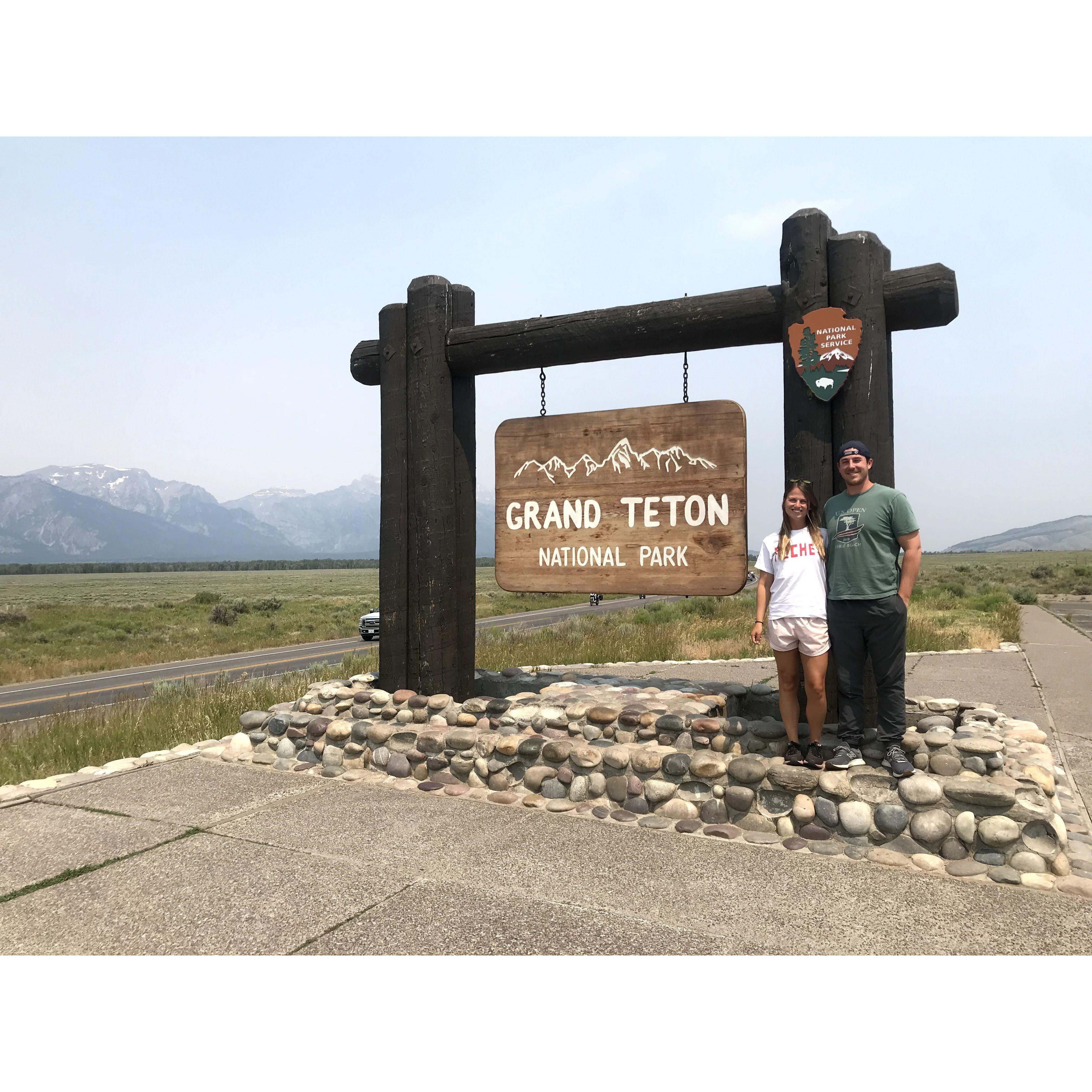 Hiking around the Grand Tetons and it's beautiful lakes in July.