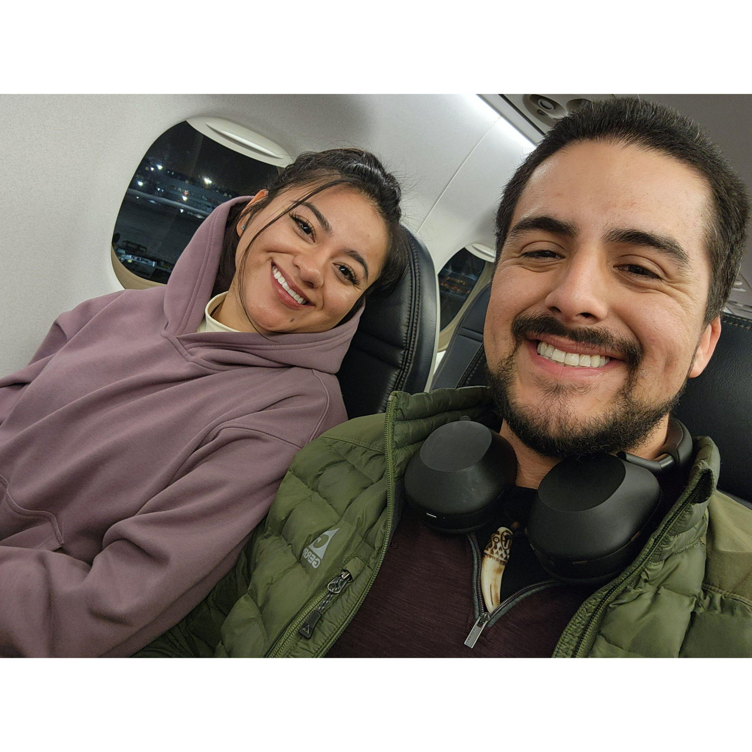 Our first flight together! Ancorage to Fairbanks!