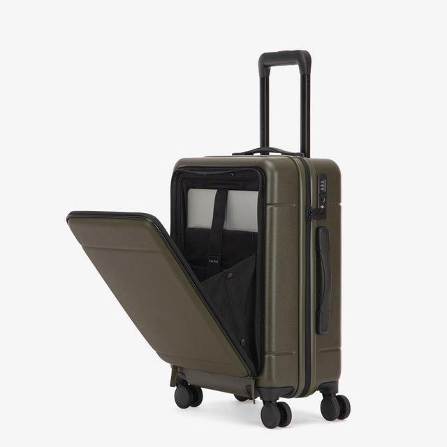 CALPAK Hue Carry-On Luggage with Hardshell Pocket in Moss