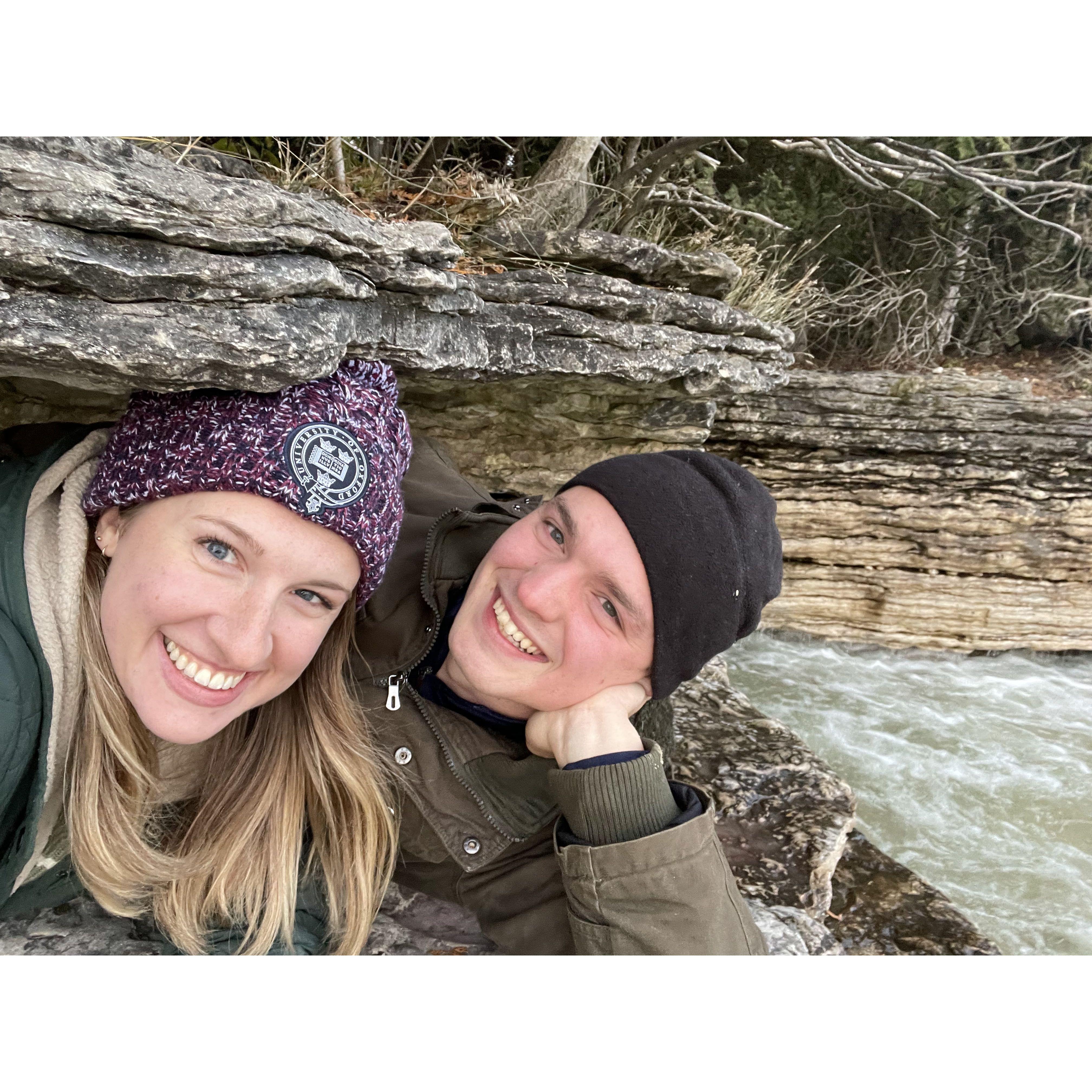 Another Door County favorite - explored Bjorklunden where Heather worked one summer, and always up for climbing in between the rocks!