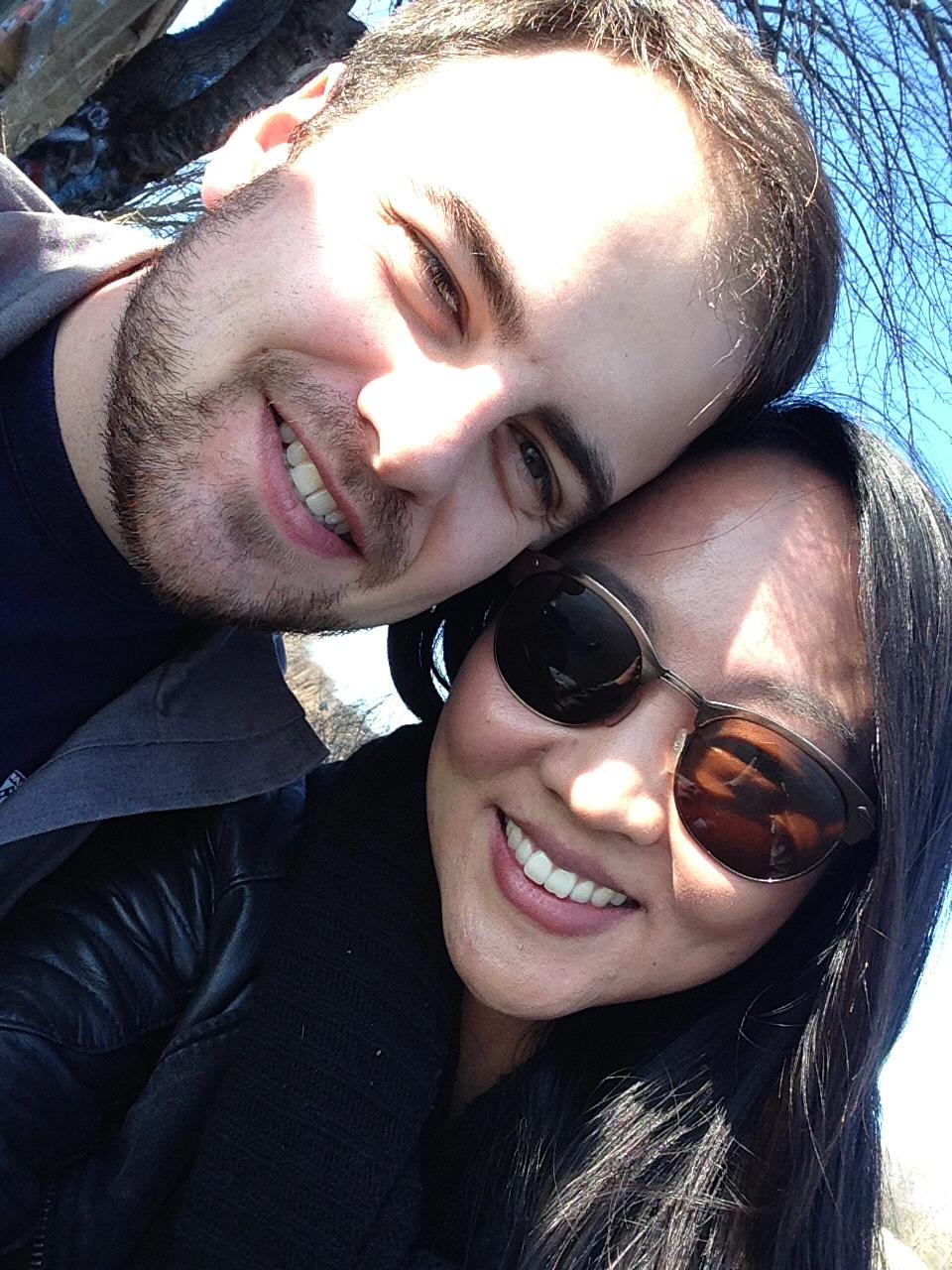 Our very first photo together at Philadelphia's Graffiti Pier-- before anyone in either family knew about our relationship! March, 2016.