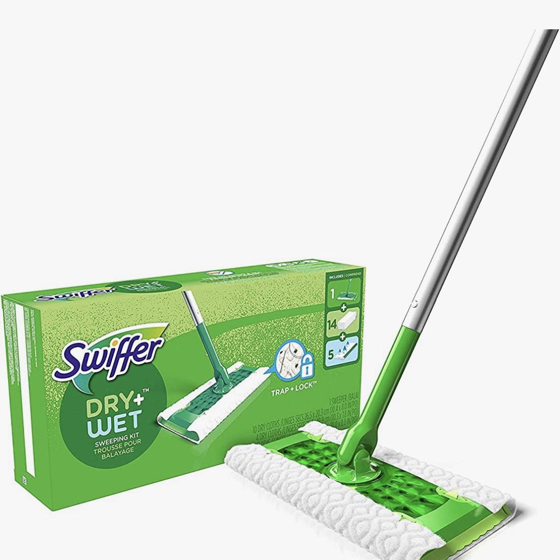 Swiffer Sweeper 2-in-1 Mops for Floor Cleaning, Dry and Wet Multi Surface Floor Cleaner