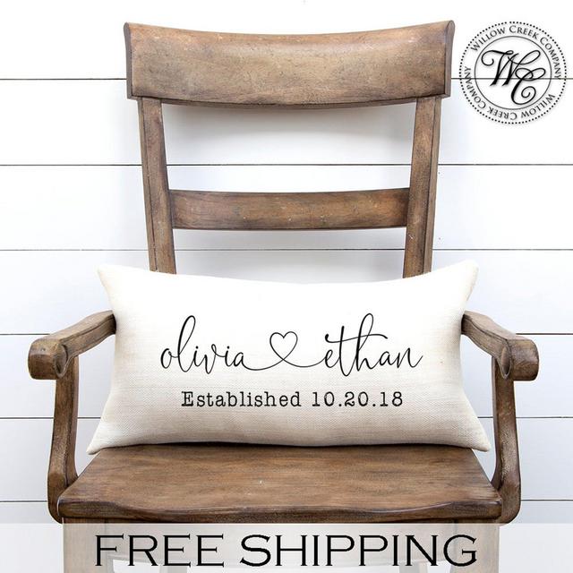 Engagement gift, Wedding gift, gift for bride, Wedding Gifts, Wedding Gifts for Couple, Personalized Pillow, Personalized Wedding Gift