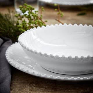 Pearl White Pasta Plate