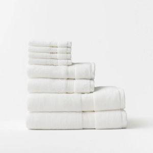 Cozy Earth: Luxe Bath Towel Set, Color: WHITE