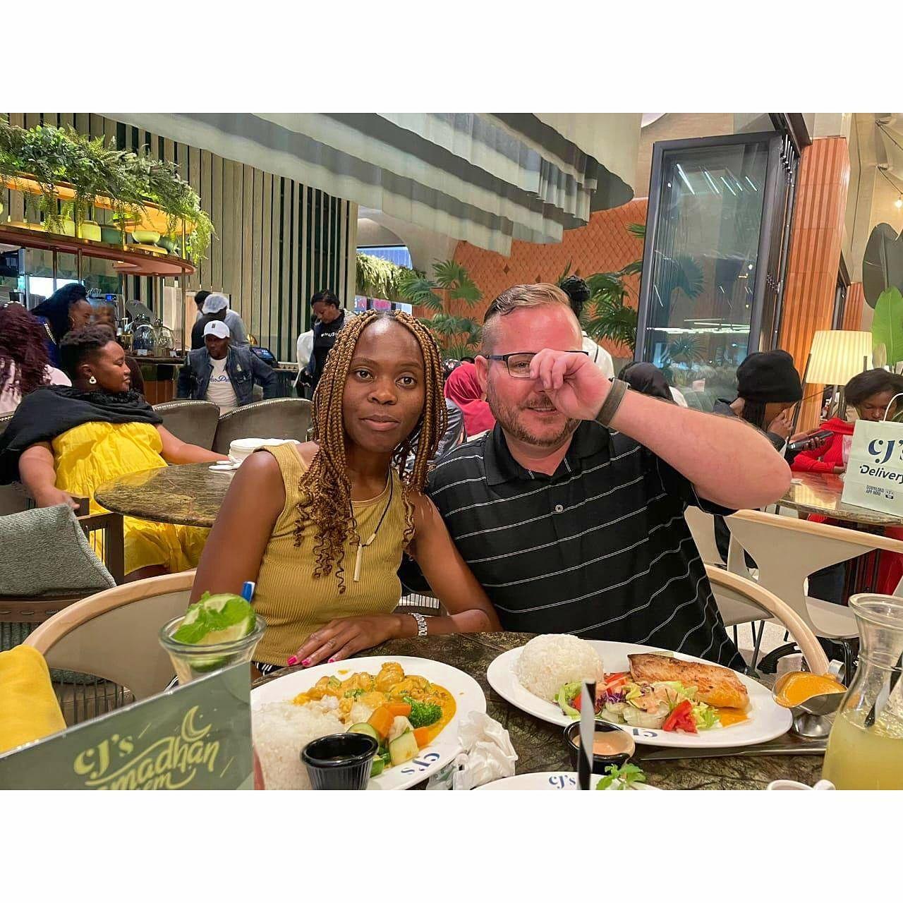 Dinner before flying back to the US.
