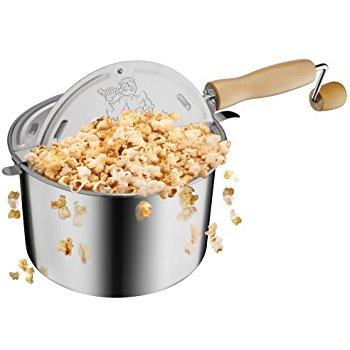 Wabash Valley Farms Whirley Pop Stovetop Popcorn Popper with Popping Kit (Stainless Steel)