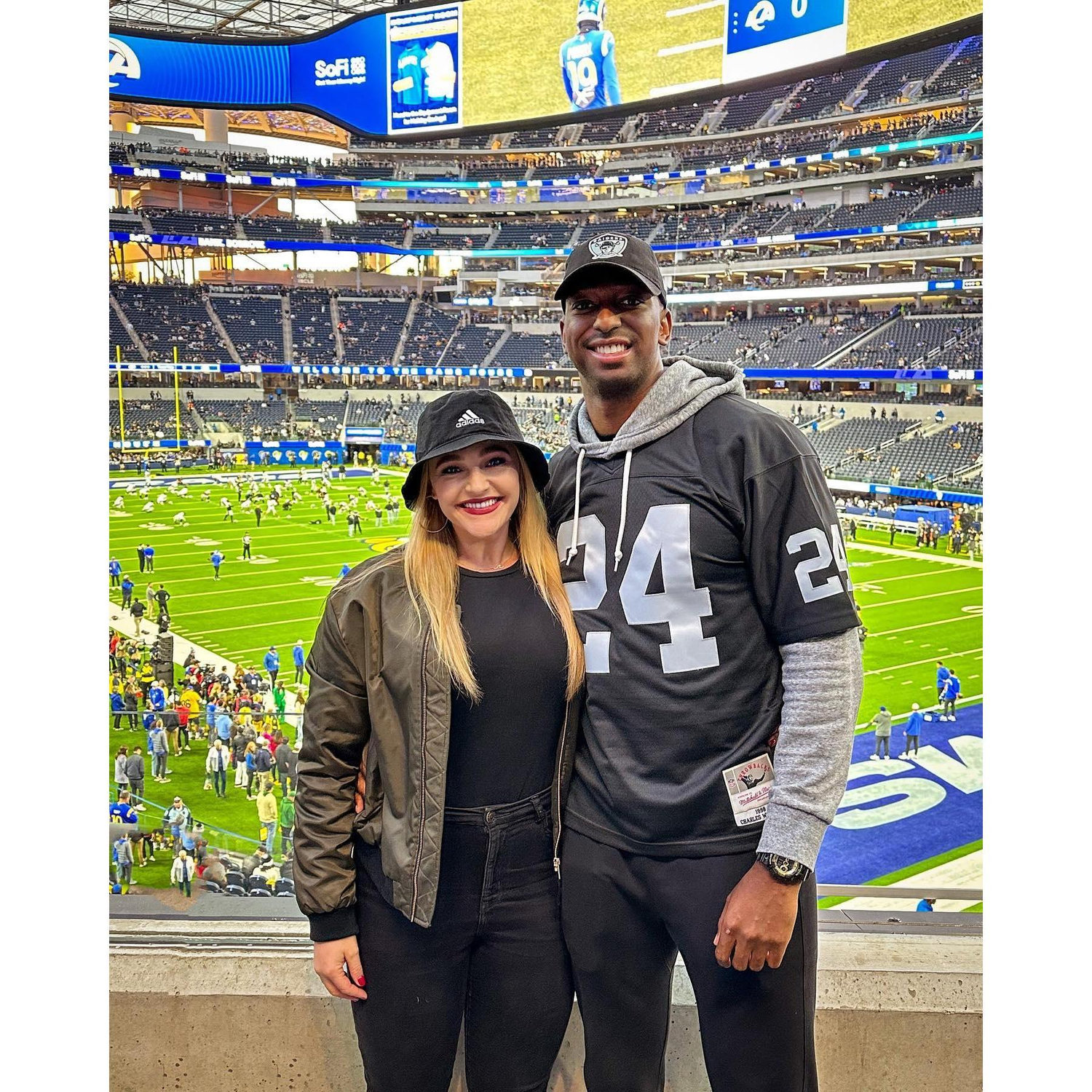 Our first Raider's game together for Stephen's birthday. (Kayla is still a die hard Chargers fan)