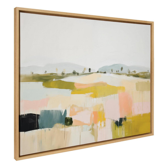 Kate & Laurel All Things Decor 31.5"x41.5" Sylvie Quaint Vista I Framed Canvas by Amy Lighthall Natural