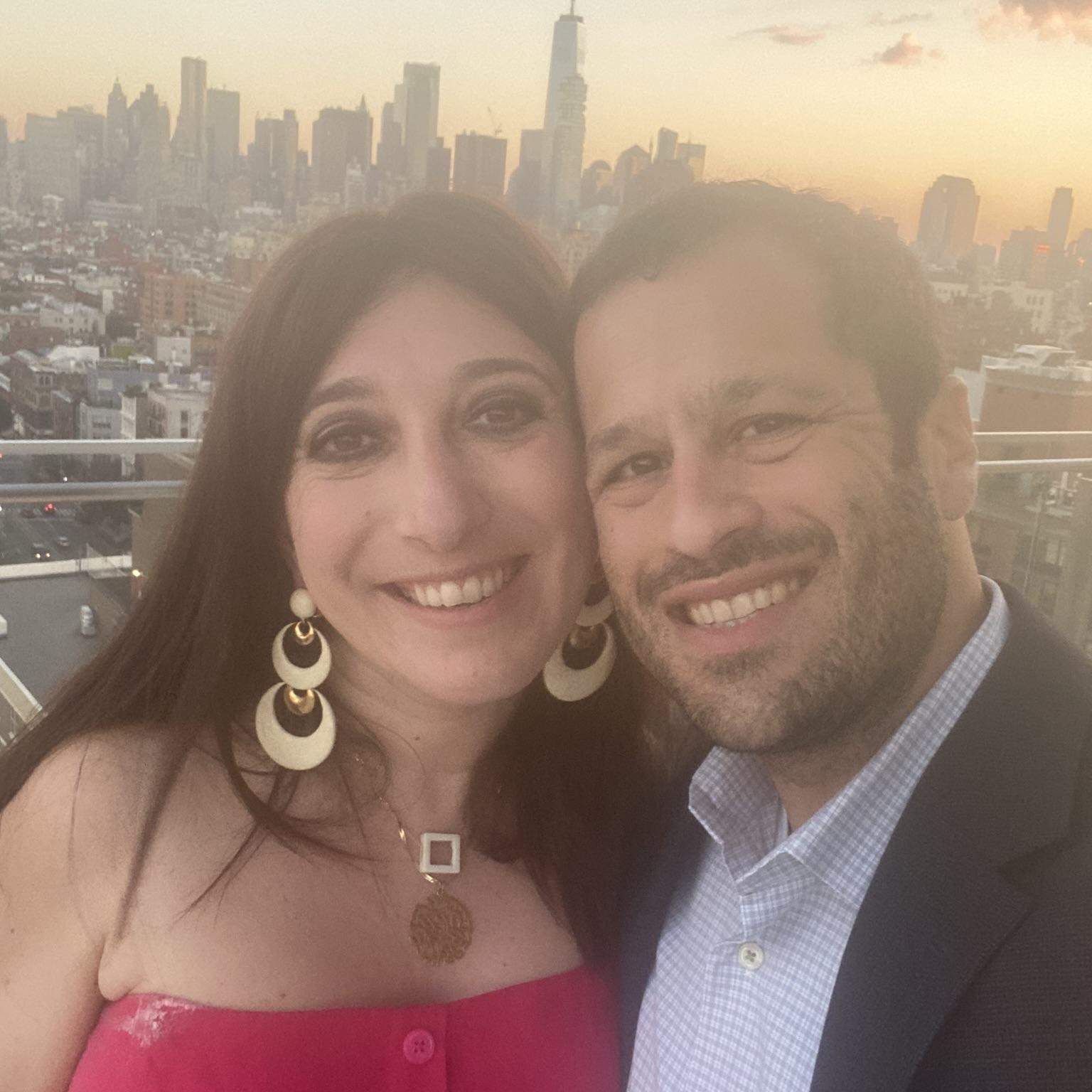 From Josh and Margo's wedding weekend with the beautiful NYC skyline behind us.