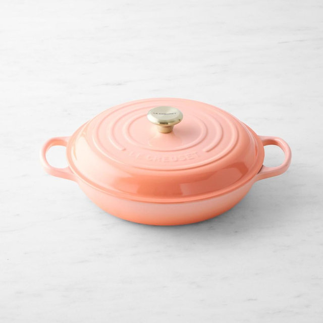 Le Creuset Signature Enameled Cast Iron Braiser, 3 1/2-Qt., Peche