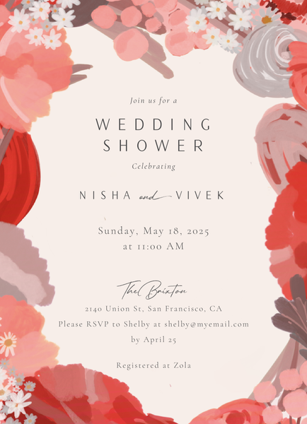Zola Wedding & Bridal Shower Invitations - Chesley Portrait