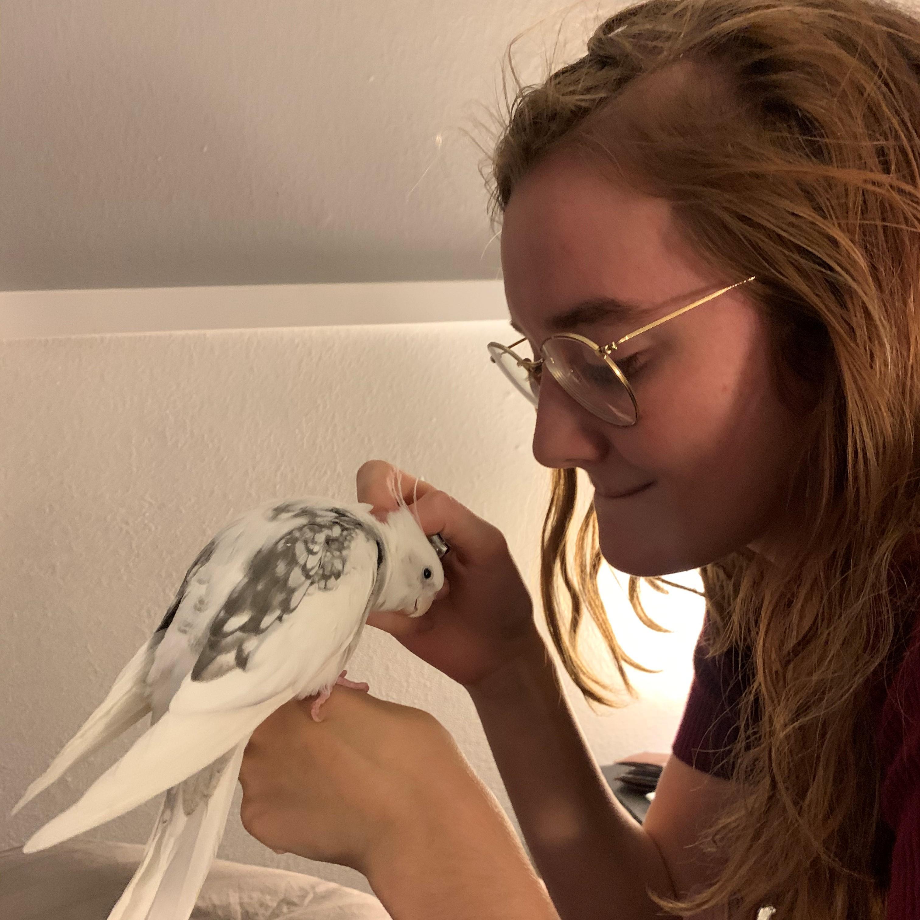 Shannon loves her birds