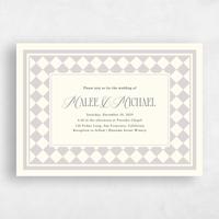 Purple Wedding Invitation - Luca Border