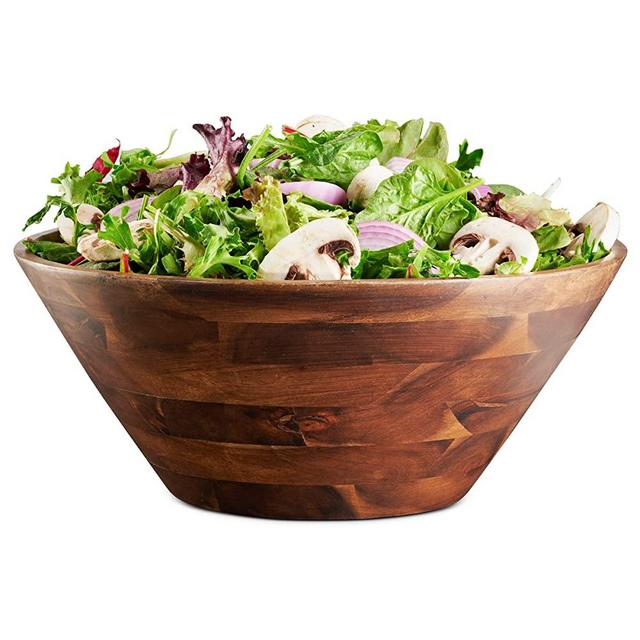 Table Concept Salad Bowl, Acacia Wood Salad Bowls, Fruit Bowl, Serving Bowls, Home Decor, Houesewarming Gifts, 12"