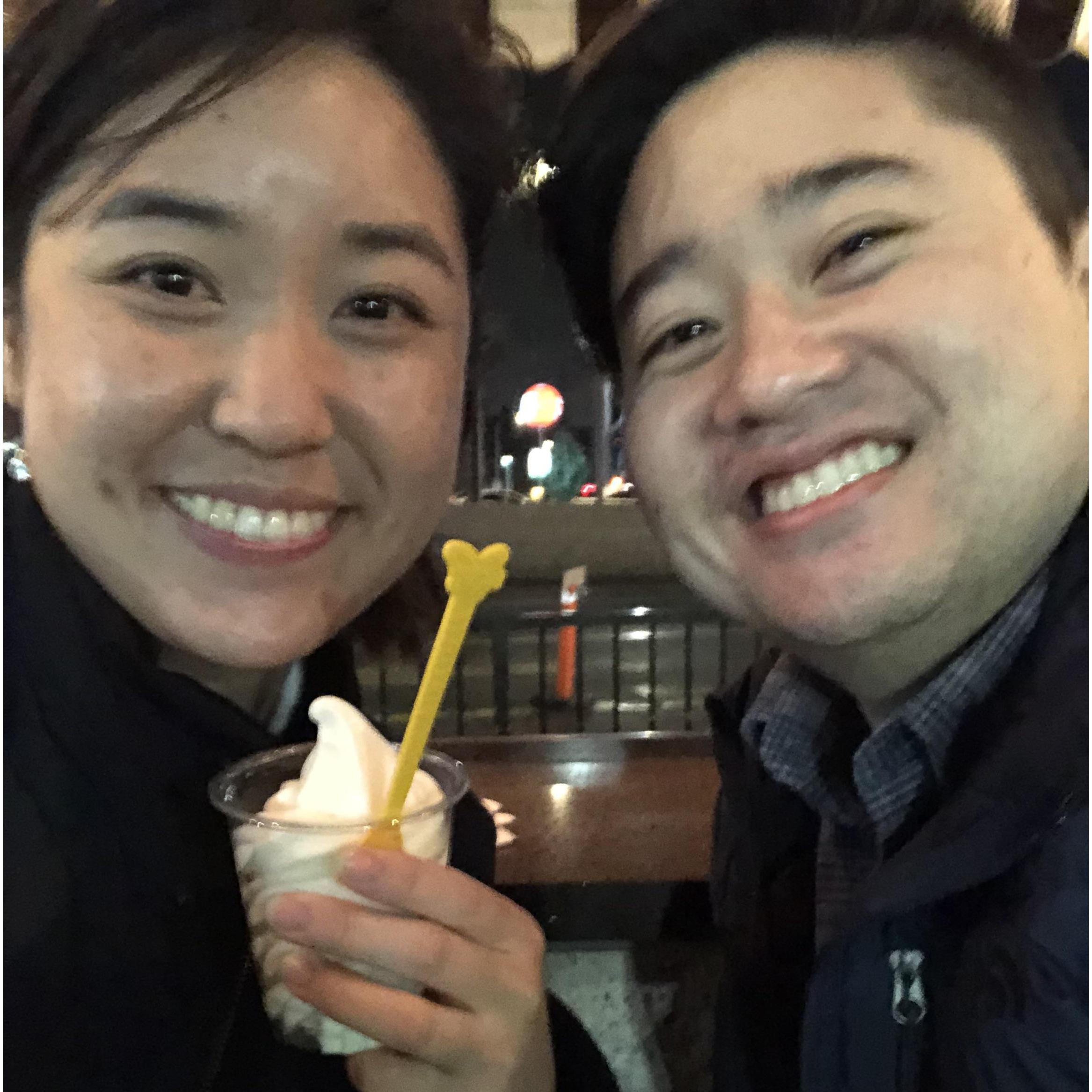 The day we became official. Of course he bought me dessert ^_^