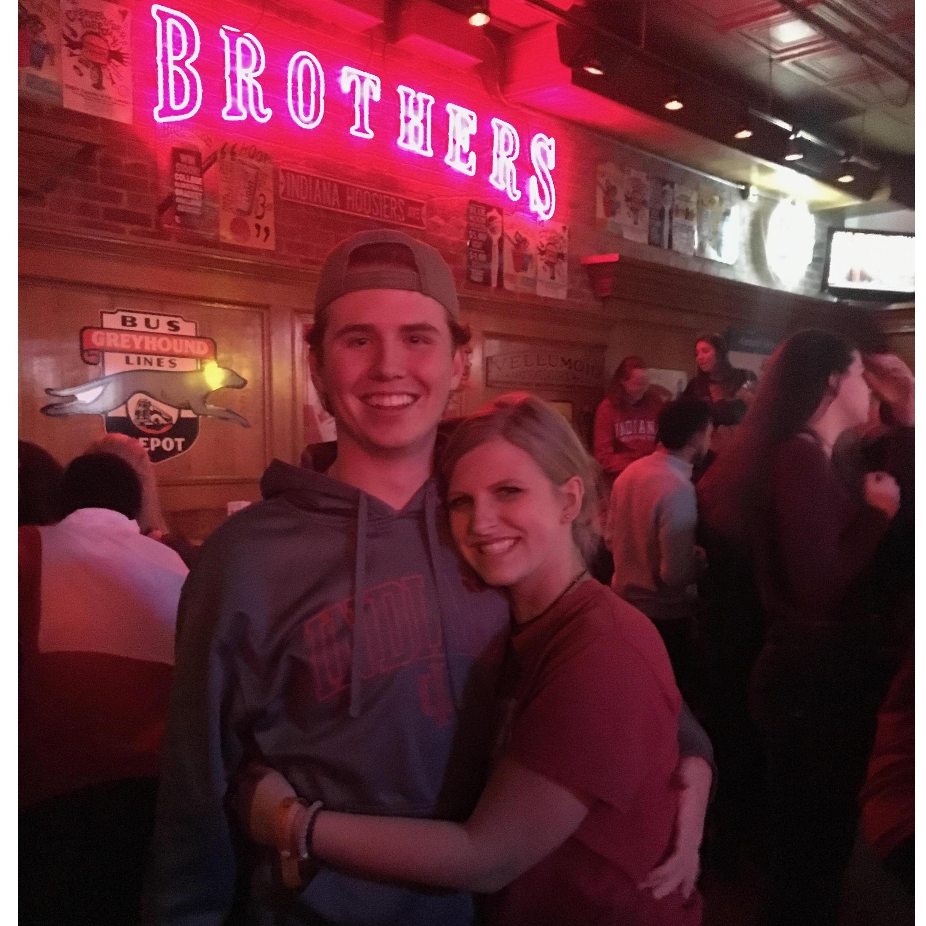 Erich's last night in Bloomington before study aboard