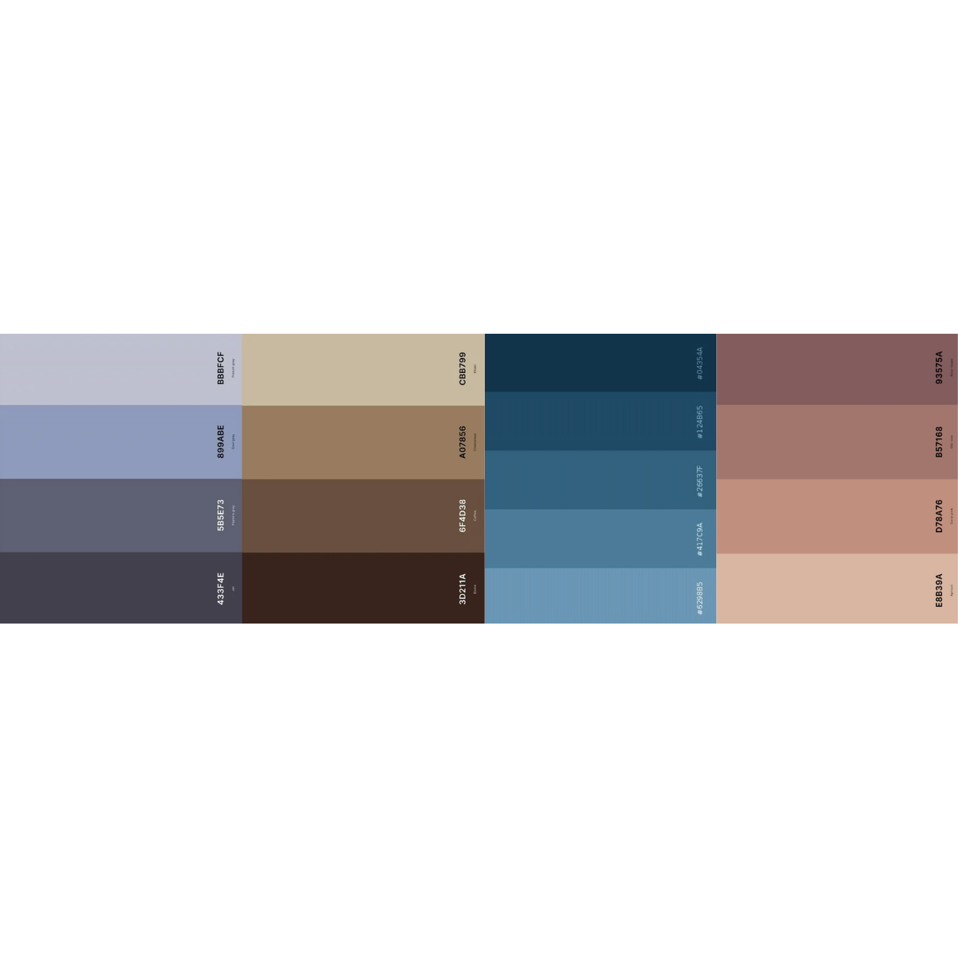 Here is a color palette for our guest to choose from!
