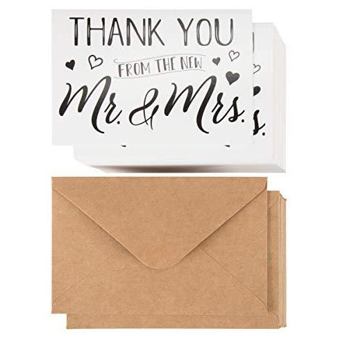 Sustainable Greetings Wedding Thank You Cards (120 Pack)