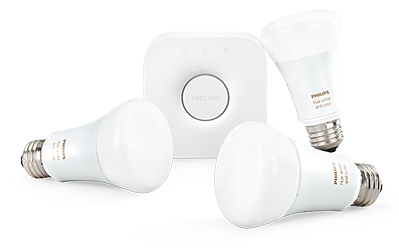 Philips Hue White and Color Ambiance A19 Starter Kit - Gen 3 with Richer Colors