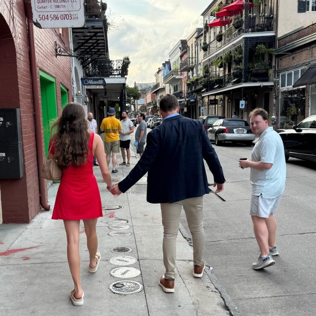 Walking New Orleans as an engaged couple!
