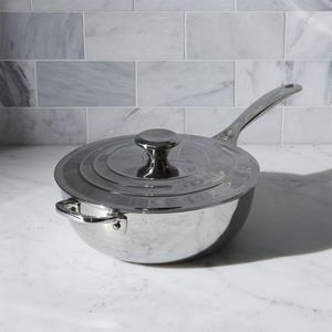 Le Creuset ® Signature 3.5 qt. Stainless Steel Saucier with Lid