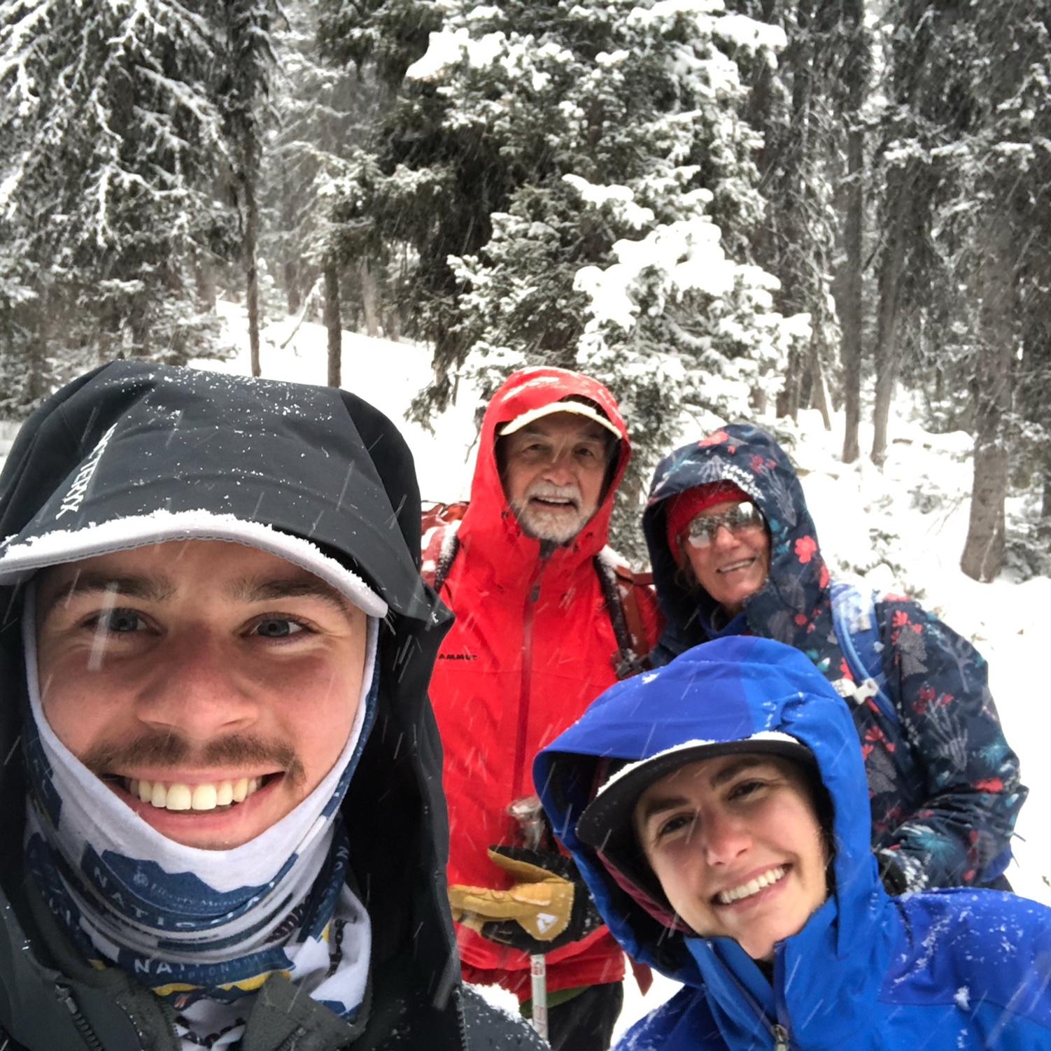 Brian enduring Tarek’s snowshoe test