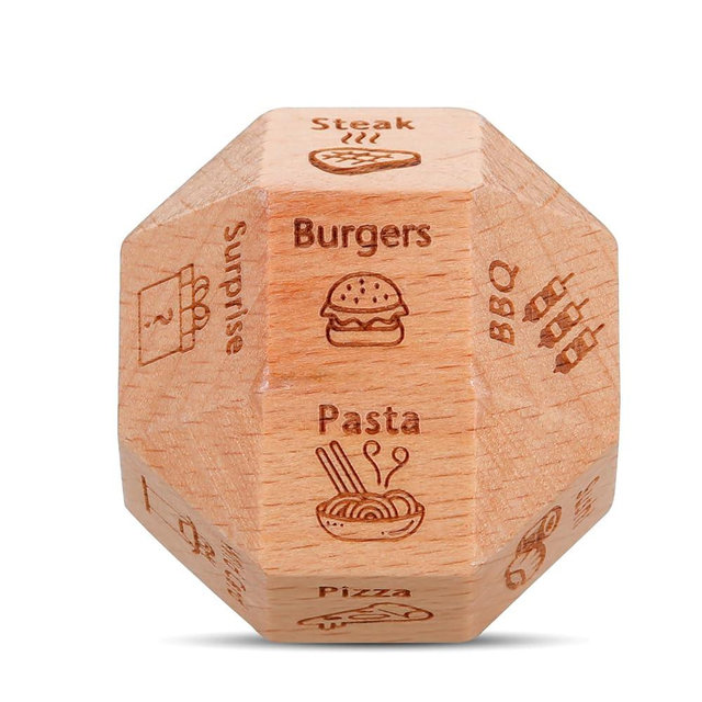 Anniversary Date Night Gifts for Couples Valentines Day Gifts for Him Her Food Decision Dice Decider Christmas Birthday Gifts for Boyfriend Girlfriend Husband Wife Funny Gifts for Men Women 18 Side