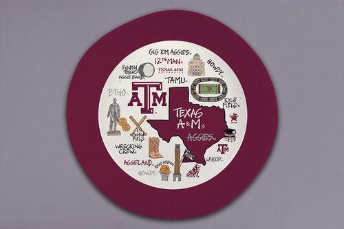 Magnolia Lane Texas A&M Aggies Bowl, 13.5-inch Diameter, Melamine, Kitchen, Kitchen Accessories