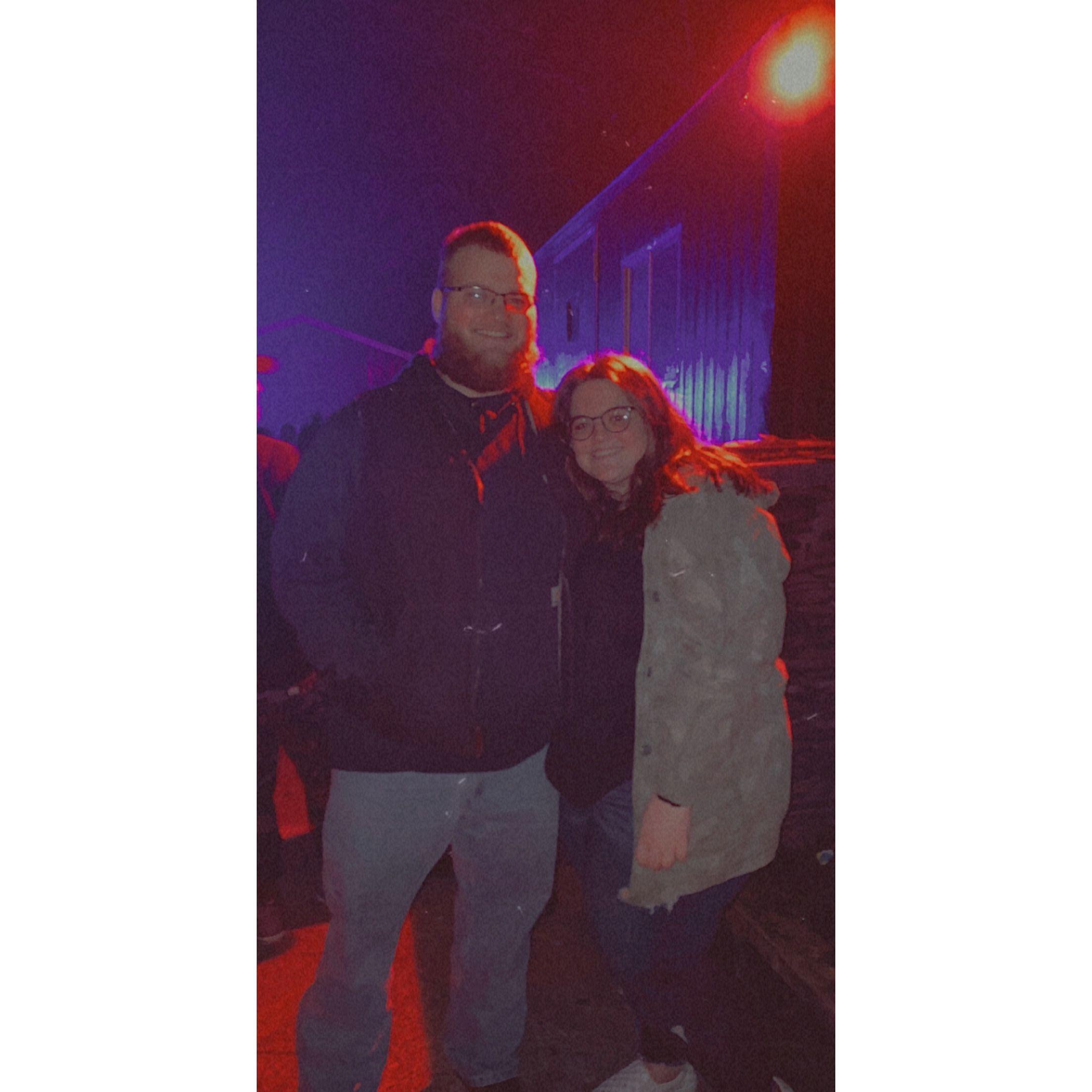 Our first haunted house together.