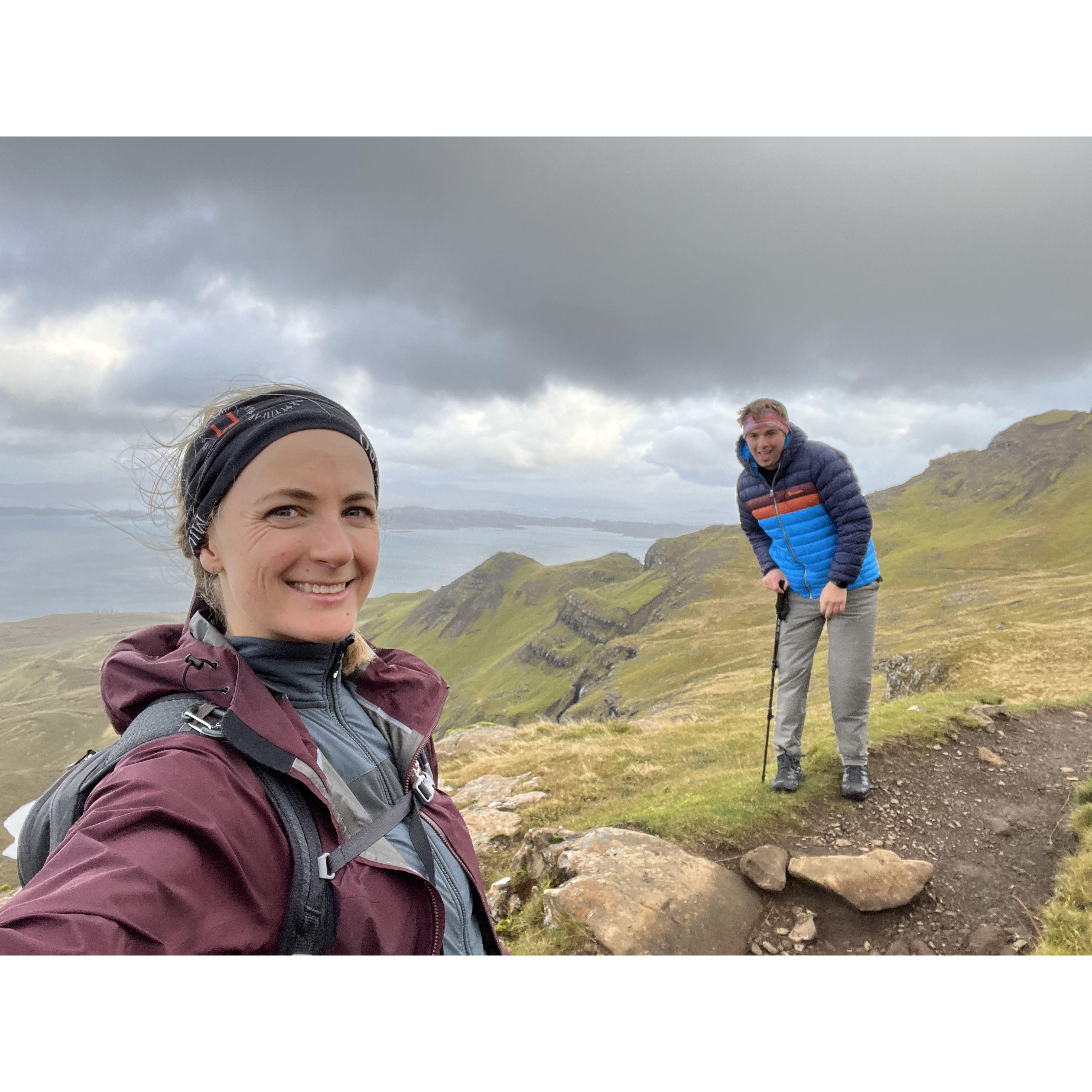 Scottish Highland selfie, 5 minutes before Gavin proposed (Mere still had no idea it was coming...)