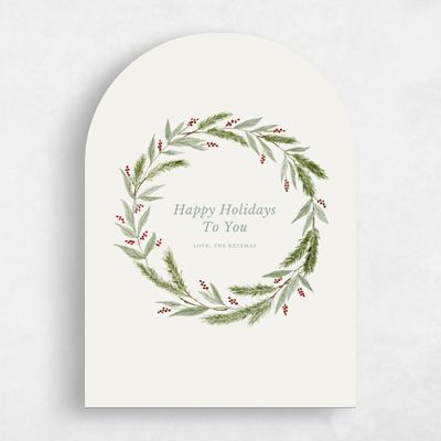 Beige Arch Holiday Card - Galway Classic