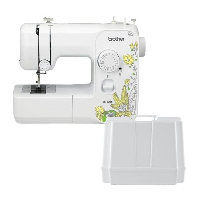 Brother SM1704 17-Stitch Free Arm Sewing Machine and 5300A Hardcase for Carrying and Storage