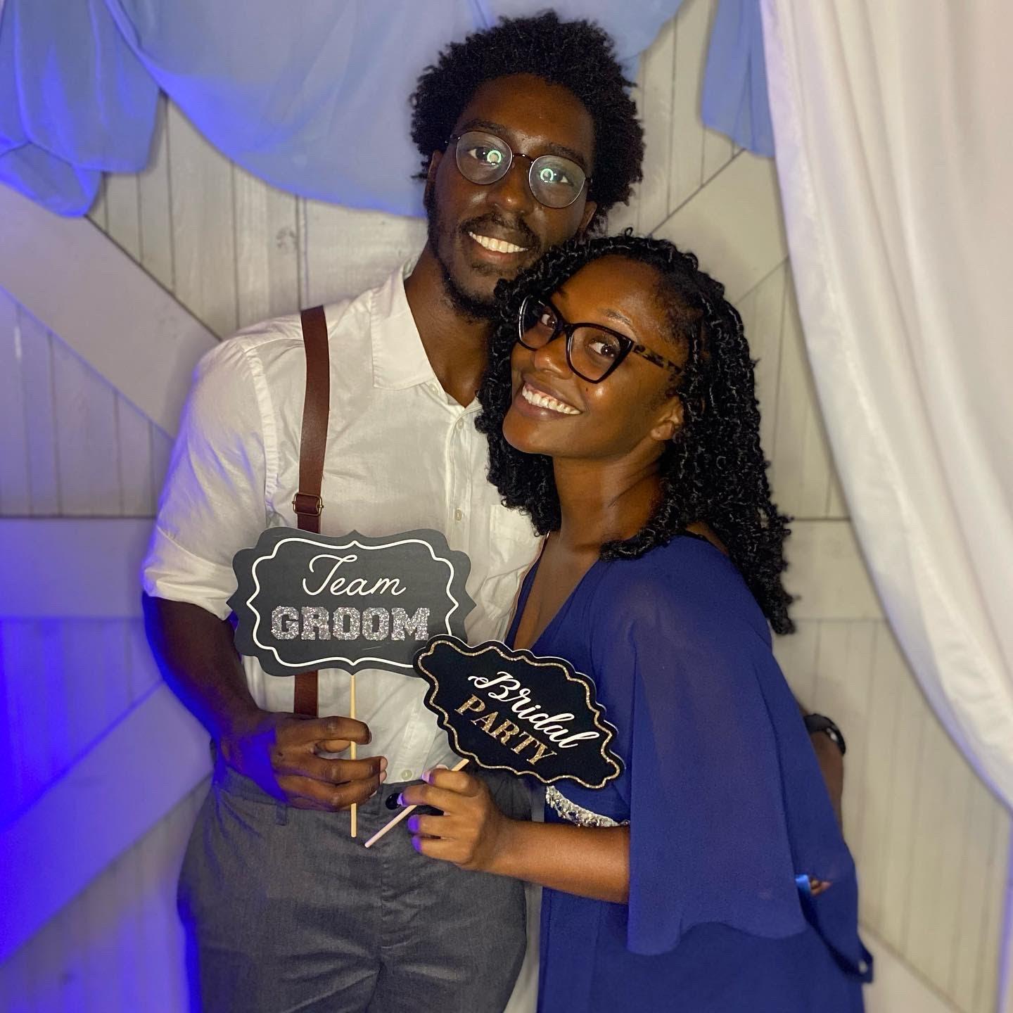 Our first wedding together as a couple ( Shout out to Mr. & Mrs. Victor)