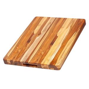 Teak Cutting Board - Rectangle Carving Board With Hand Grip (20 x 15 x 1.5 in.) - By Teakhaus