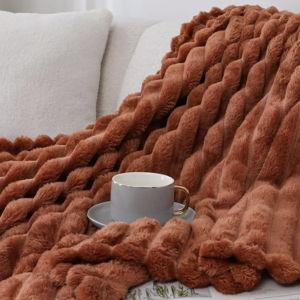 Ultra Soft & Plush Ribbed Accent Throw Blanket