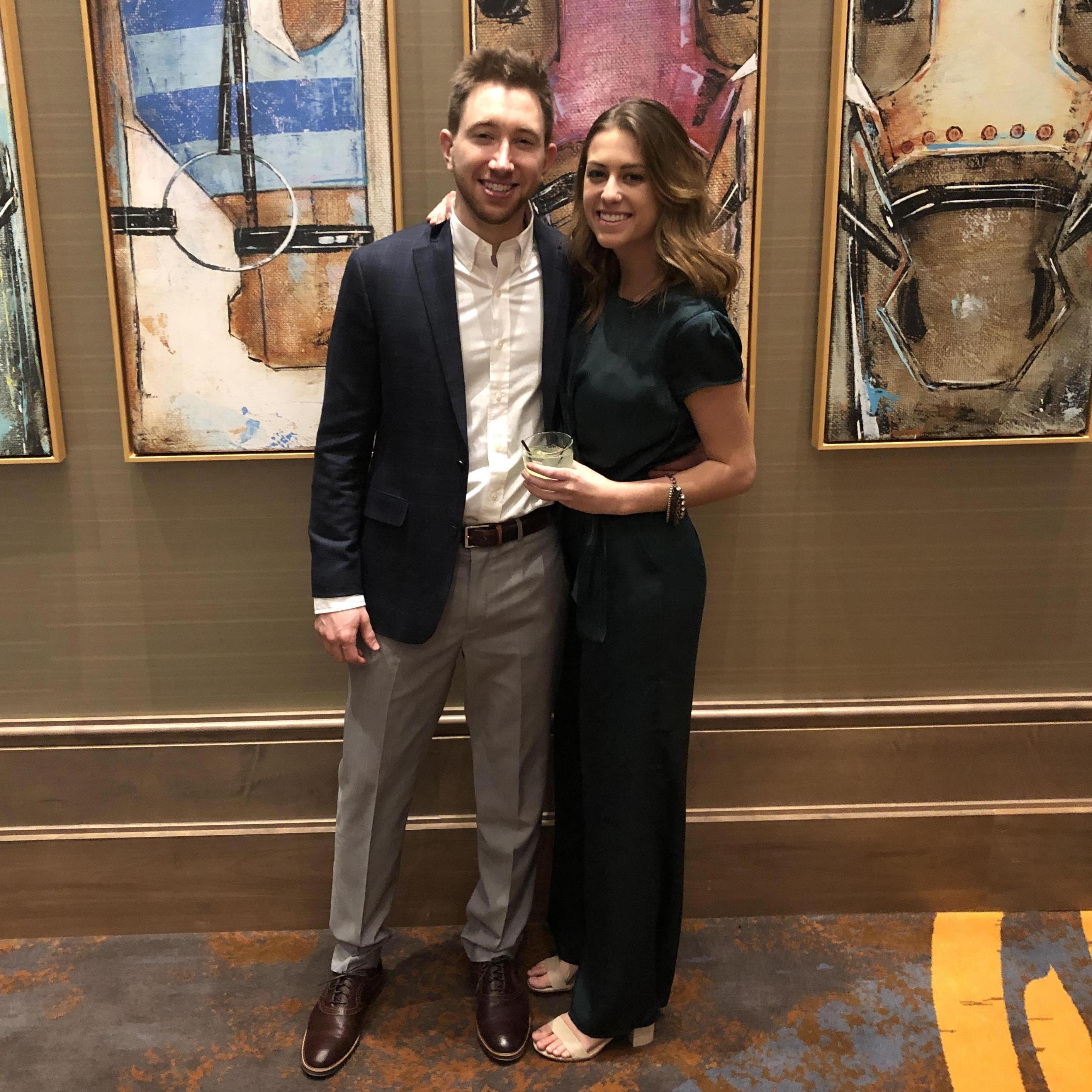 Adam's Christmas work party & our first "I love you's"
