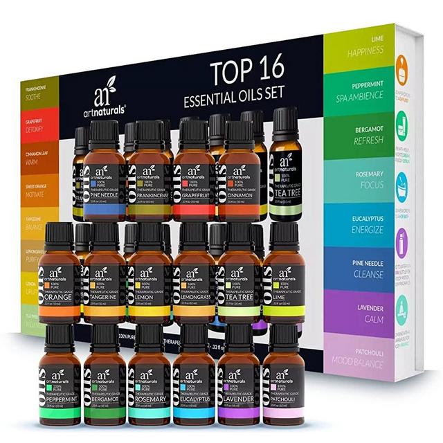 artnaturals Aromatherapy Essential Oil Set - (16 x 10ml Bottles) - 100% Pure of The Highest Therapeutic Grade Quality - Gift Set