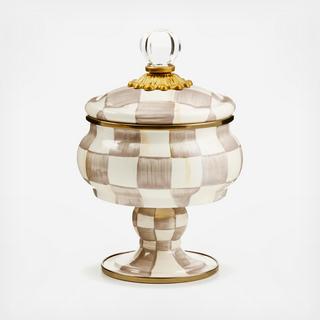 Mocha Check Stainless Steel Curiosity Pot