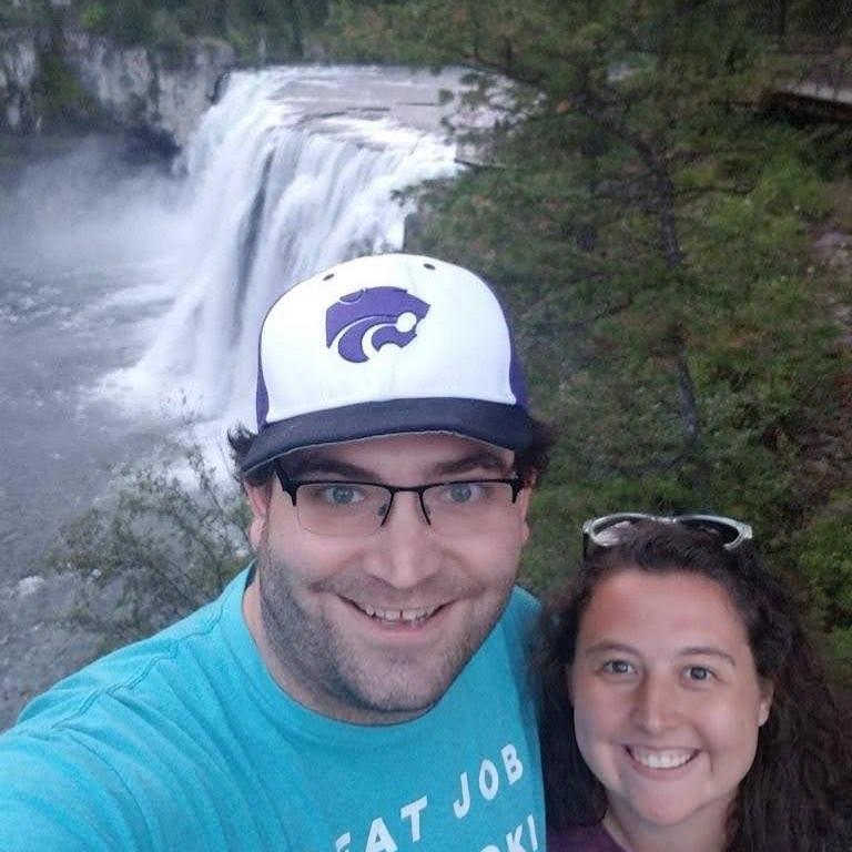 Andy and Alex at Lower Mesa Falls in Idaho